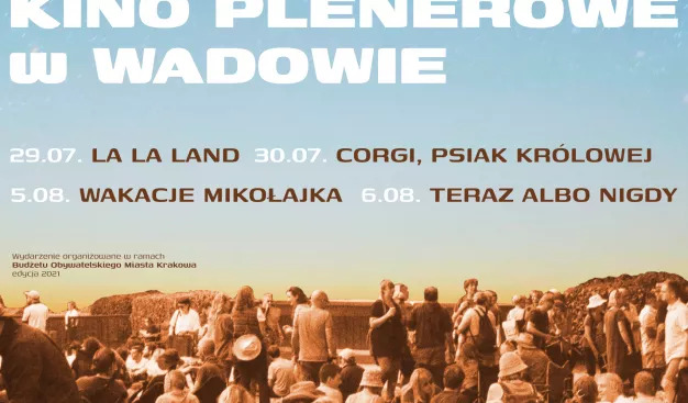 Kino plenerowe w Parku w Wadowie, w dniu 05 i 06 sierpnia o godz. 21.oo