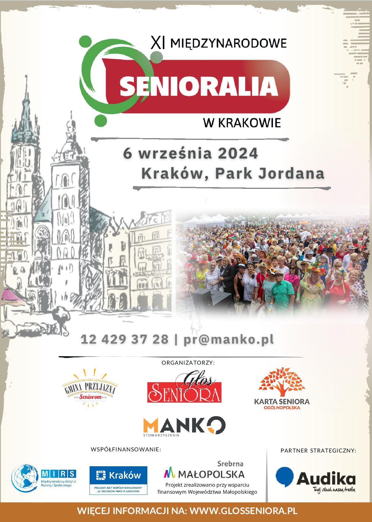 6 września 2024r. XI Międzynarodowe Senioralia w Krakowie w Parku Jordana