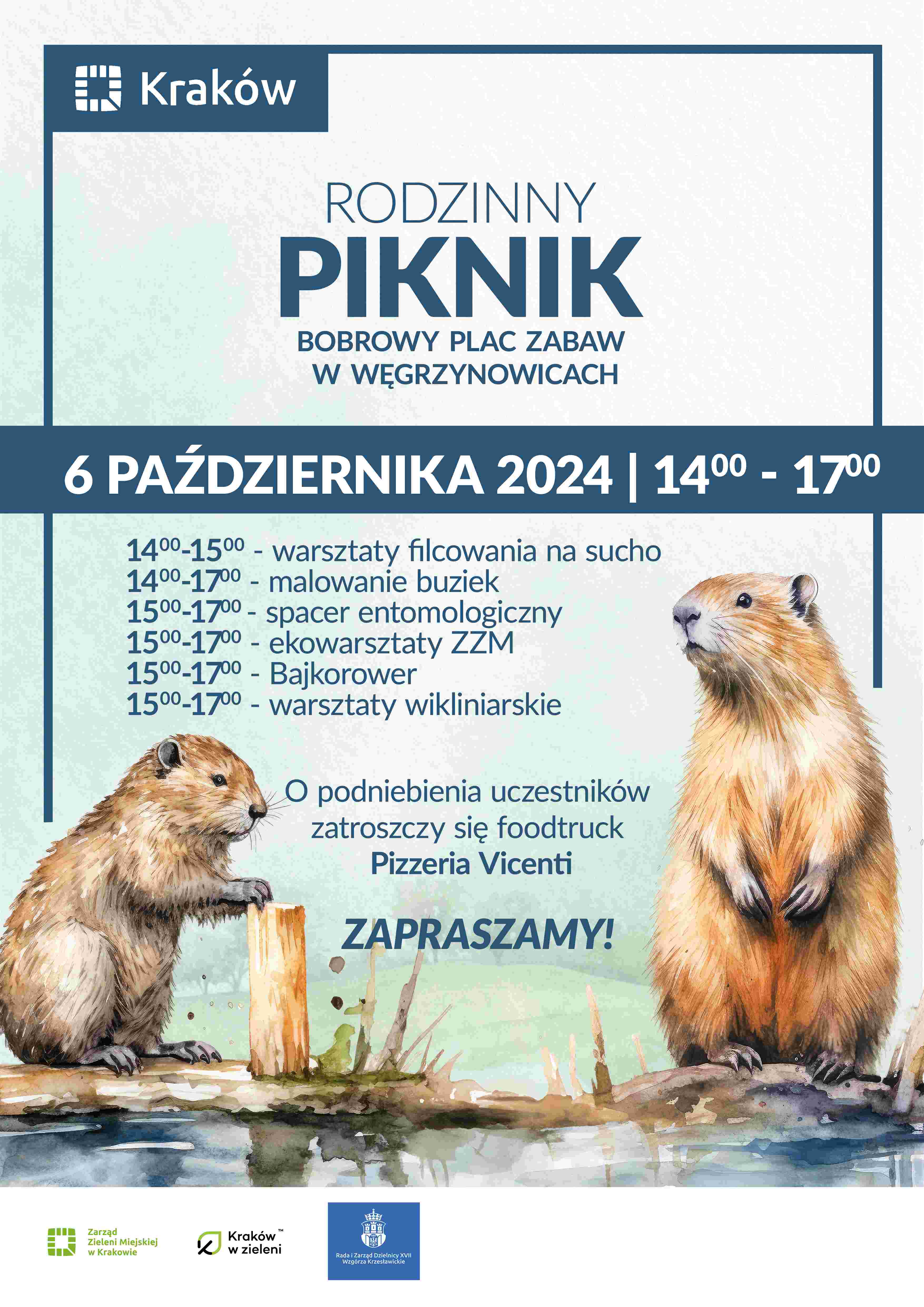 6 października 2024r. Rodzinny Piknik w Węgrzynowicach ul. Węgrzynowicka 75 w Krakowie. w godz. 14.oo – 17.oo